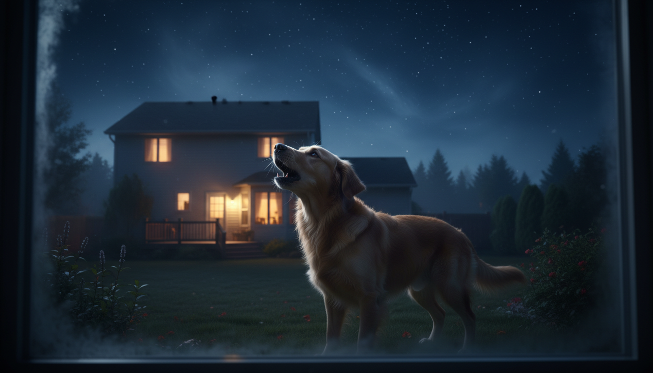 why is my dog barking at nothing at night and how to stop it